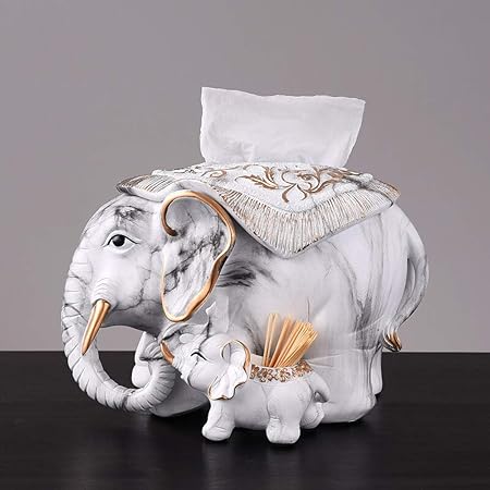Lpinvin HO Caja de pañuelos Elefante del Tejido Cuadro Titular del Estilo Indio Caja de la