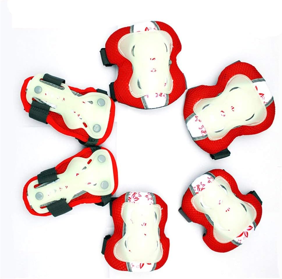 Roller Fluorescente de los niños Patinaje Equipo de protección Completo