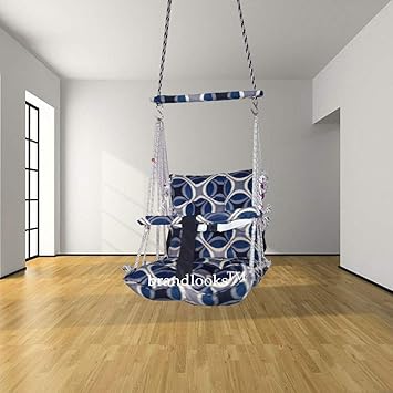 DS ENTERPRISE Cotton Swing for Kids Babys Children Folding and Washable 1-6 Years with Safety Belt Home Garden Jhula for Babies for Indoor Outdoor