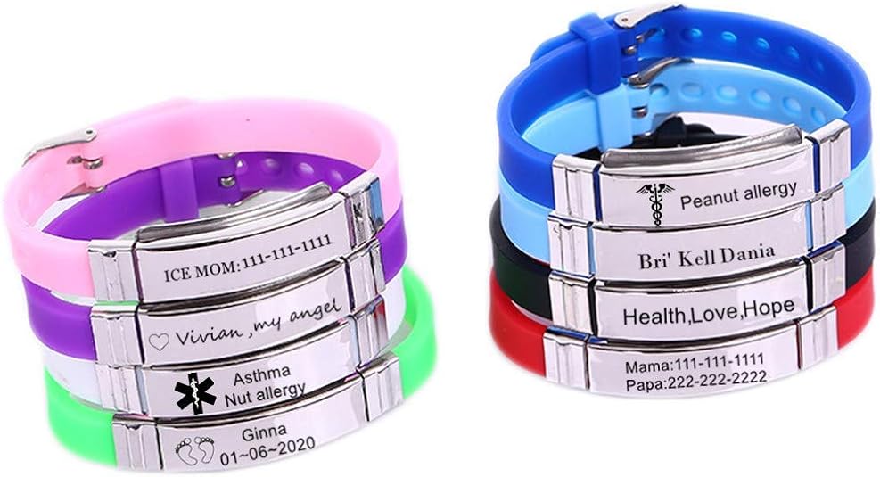 ForeverWill Personalised Kinder ID Armband für Jungen Mädchen