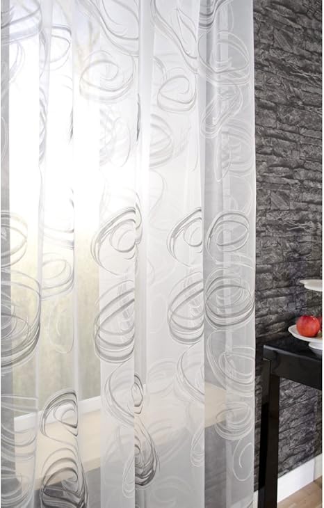 Indes Dekostoff Gardinenstoff Vorgangstoff Meterware Fur Gardinen Vorhange Kissen Etc Transparent Helix Store Grafik Grau Muster Amazon De Kuche Haushalt