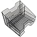 Desktop File & Letter Organizer By Besti: Metal Paper Sorter Tray For Notes, Papers, Books & Folders