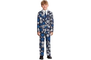 IIMMER Christmas Boys Ugly 3 Piece Suits with Jacket, Pants & Tie 5-14 Years