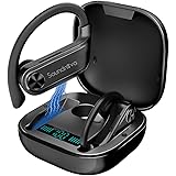 Sports Wireless Earbuds, Soundnova Airsport2-2nd Gen 60H Premium Bluetooth V5.1 Sport Headphones with LED Display Charging Ca