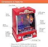 Global Gizmos Arcade Coin Pusher Game Red view 3