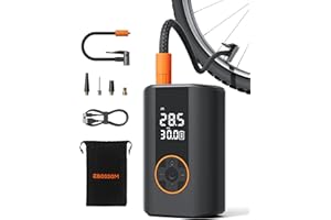 EBOSSOM Tire Inflator Portable Air Compressor, 150 PSI Portable Air Pump for Cars-Mini Cordless Bike Pump with Pressure Gauge,Electric Tire Inflator with LED Light for Car Motorcycle Bikes Balls