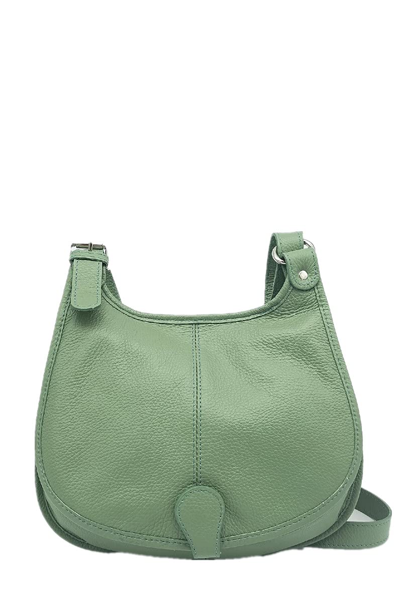 Puccio Pucci Women's TRLBC100094 Leather Bag, Water Green, 30x23x7