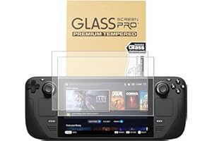 Fourmor Screen Protector for Steam Deck OLED 7.4-Inch (NEW 2023) - 9H Tempered Glass Film, Anti-Scratch HD Clear, Cowhide box