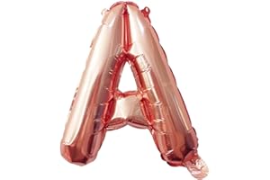 Glanzzeit® 16 Inch Rose Gold Balloons Letter A to Z Number 0 to 9 Foil Balloons for Baby Shower Wedding Birthday Party Prom C