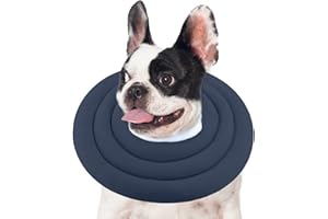 GoGoPaw Soft Dog Cone for Small Medium Dogs and Cats, Adjustable Dog Cone Alternative After Surgery, Water Resistant Pet Recovery Cone Collar for Large Dogs to Stop Licking Wounds(Grey, XXL-5)