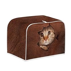 Doojoayie Cat in Wall 4 Slice Toaster Cover Toaster