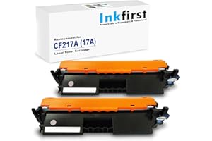 2PK Inkfirst Compatible Toner Cartridges Replacement for HP CF217A 17A [with CHIP] Laserjet Pro MFP M130fn M130a M130fw M130n