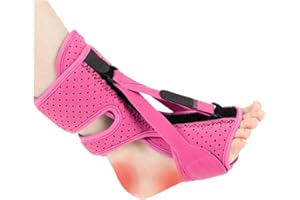 KoovDem Plantar Fasciitis Night Splint: Adjustable Plantar Fasciitis Bracket with Arch Support, Upgraded Plantar Fasciitis Support for Relieving Plantar Fasciitis, Unisex Size (Pink)