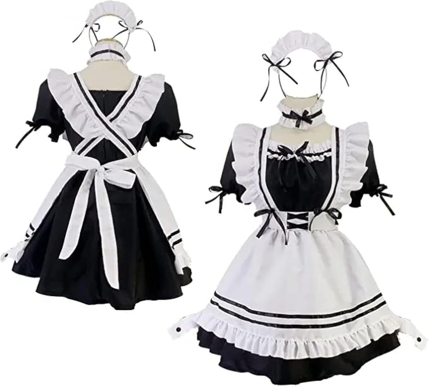 KOLENSA Japanese Ladies Anime Maid Apparel Outfit Cosplay Costume Dress Girls Sissy Fancy French Apron Maid Clothing