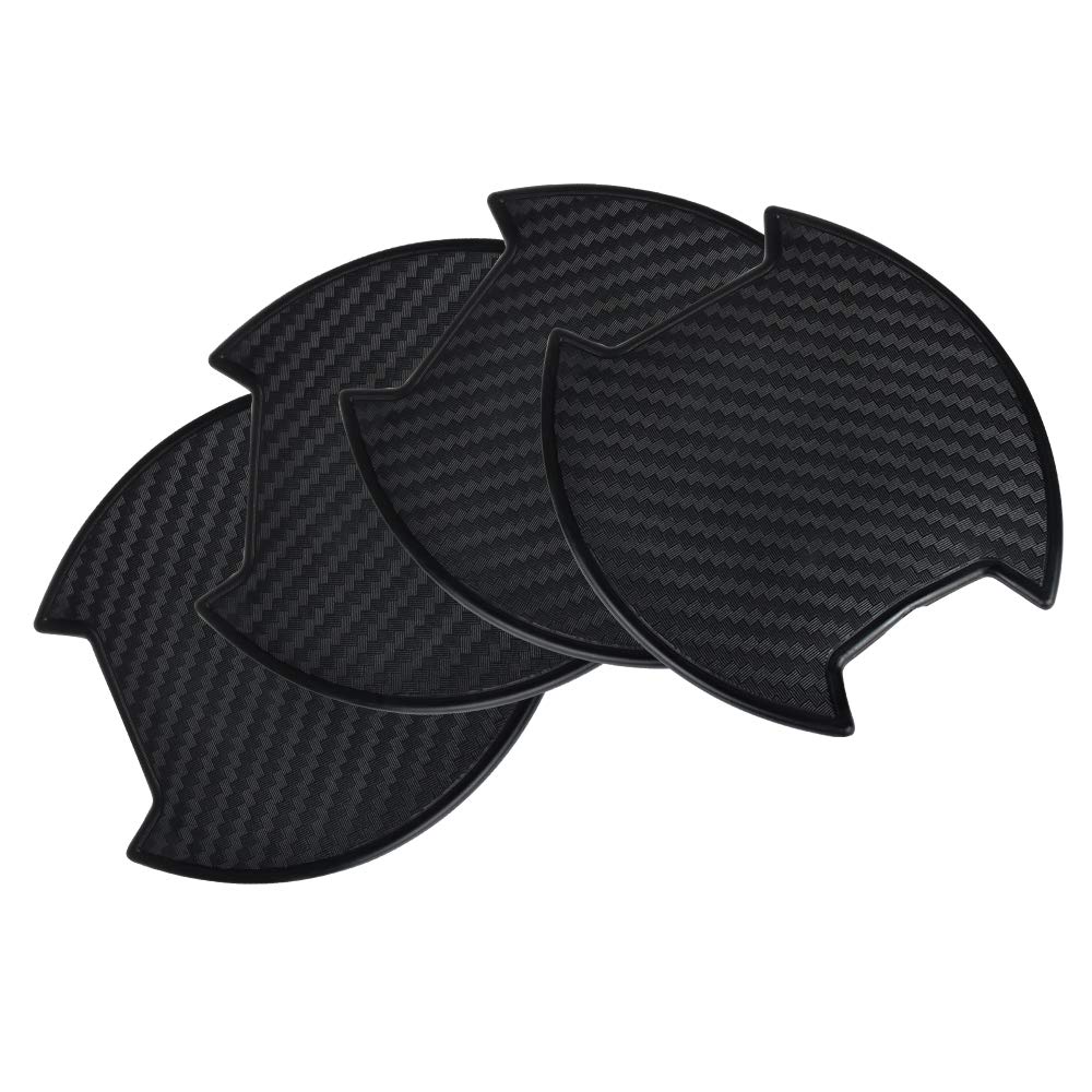 Catland 車 ドアハンドルプロテクター 車用 ドアハンドル プロテクター シール カバー ステッカー 保護 傷防止 カーボン ドアハンドルプロテクションカバー ドアノブ ガード 引っかき傷 保護フィルム TPU アクセサリー パーツ 外装 黒い ブラック 4枚入商品画像