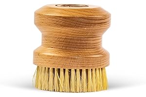 Rhino Wax Cutting Board Scrub Brush - Effective Cleaning Brush for Cutting Boards and Butcher Blocks - Premium Natural Agave Bristles - Multi-Purpose Kitchen Scrubber - Ergonomic Design - Food Grade