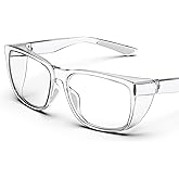 DILANCO Clear Safety Glasses Goggles With Side Shields for Women Men,Fog & Scratch-Resistant Complete UV Protection Eyewear