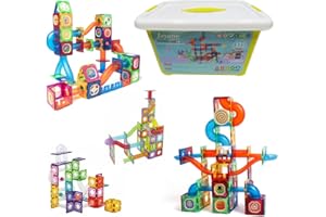 Joyano 171 Pcs Marble Run Premium Big Block Set, Construction Building Blocks Toys, STEAM Educational Building Block Track To