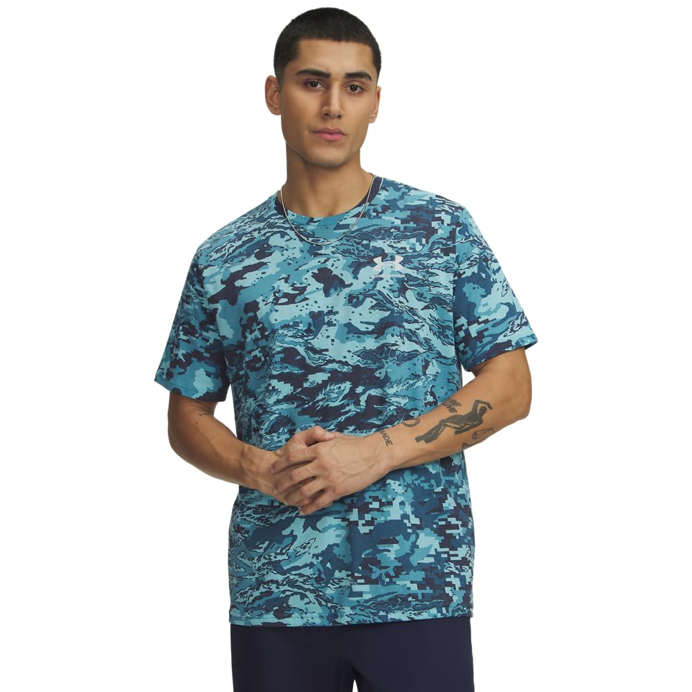 Under Armour Men's ABC CAMO Short-Sleeve T-Shirt, (498) Wham Blue / / Enamel Blue, 3X-Large Tall Image