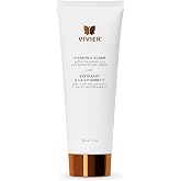 Vivier Vitamin C Face and Body Scrub with Hyaluronic Acid, 150 ml | gentle biodegradable beads, brightens dull complexion, sloughs dead surface cells, all skin types, weekly to daily use