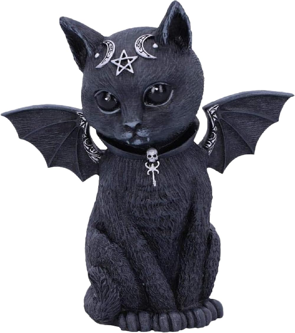 Nemesis Now Malpuss Winged Gothic Cat Figurine Polyresin Black