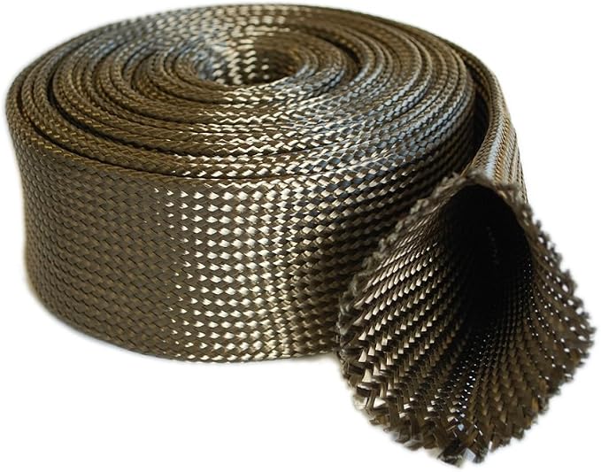 Gaine Ignifuge En Basalte BALCONI PERFORMANCE - Diamètre Intérieur 12/18 Mm - Isolation Thermique Extrême -250°C à +600°C - Protection Anti-Feu Jusqu'à 1200°C - Fabriqué En Italie