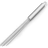 Baderke 1 Pcs Espresso Whisk 11.5 Inch Long Handle Barista Whisk 10 Needles 2 mm Stainless Steel Coffee Stirrer Tool Efficient Mixing Time Saving Reduction Clumping Ideal for Commercial Home