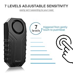 Wsdcam 113dB Bike Alarm Wireless Vibration Motion