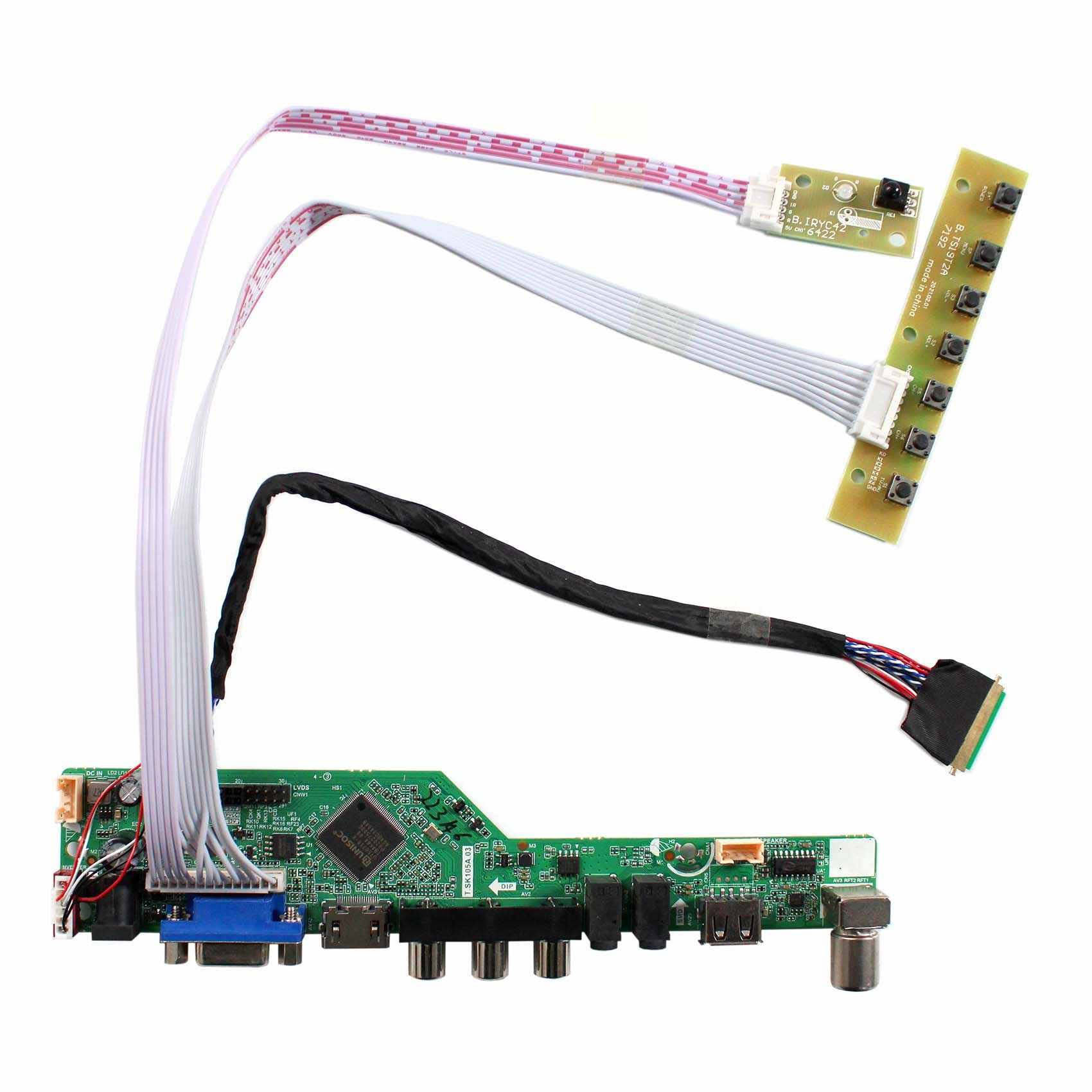 VSDISPLAY USB Controller Board for 15.6" 1366x768 40Pin N156B6-L0B LTN156HT02 LTN156HT05 B156XTN02.1 BT156GW02 B156XTN03 LVDs LCD Screen