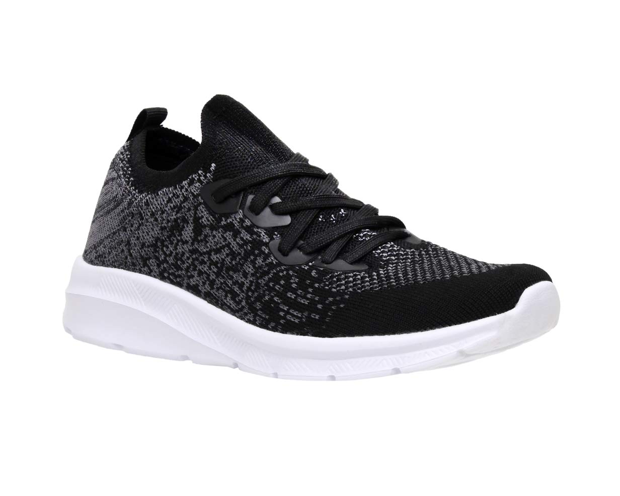CUSHIONAIRE Women's Dane Stretch Knit lace up Sneaker +Memor