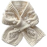 EMGILL Knitted Neck Collar for Women Exquisite Ribbed Pull-Through Short Scarf Retro Fall Winter Outdoor Commute Neckerchief