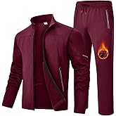 TBMPOY Men's Tracksuits Fleece Lined Sweatsuits 2 Piece Set Outfits Warm up Athletic Sports Casual Full Zip Jogging Suit