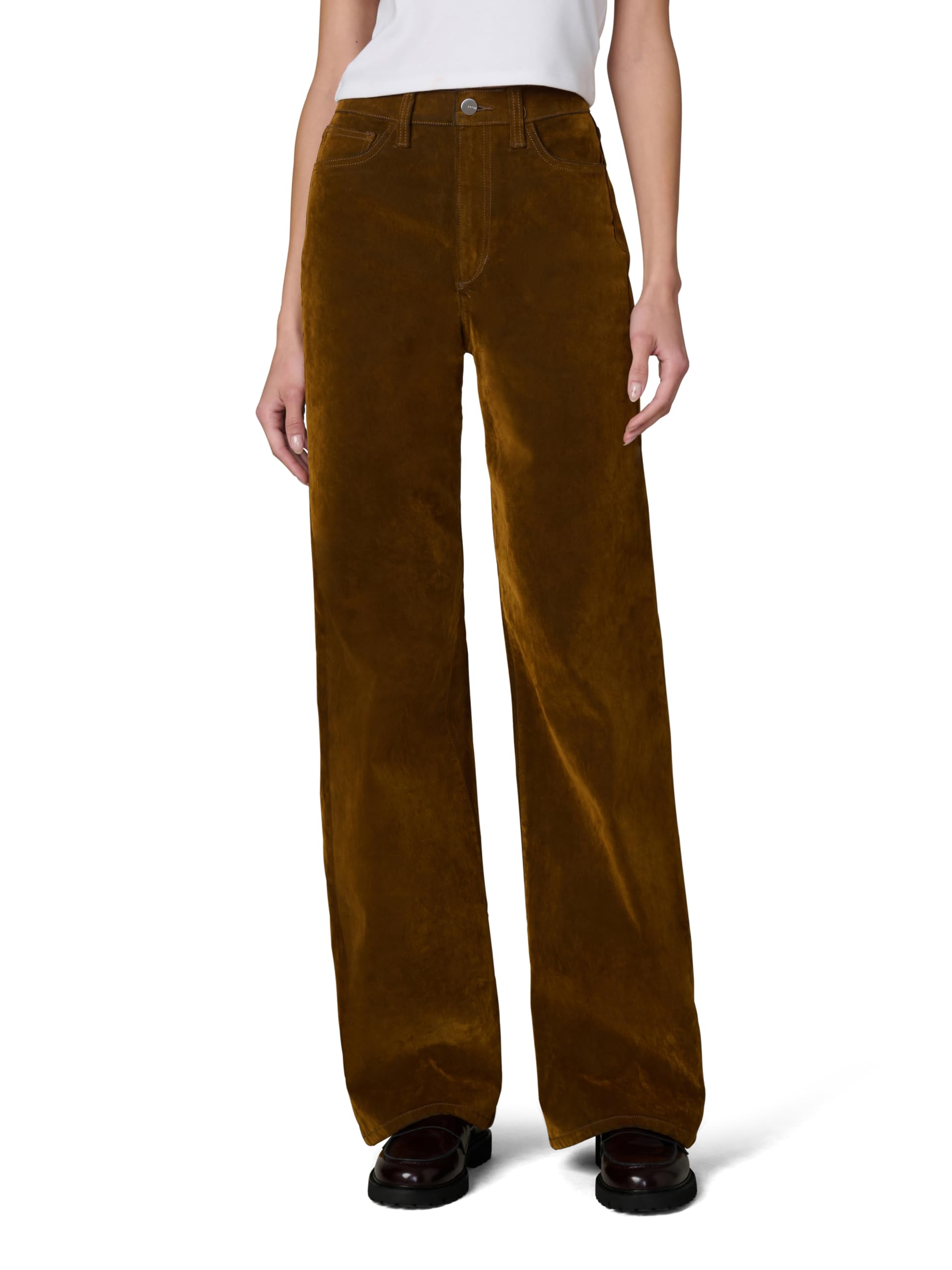 Joe’s Jeans Women’s The Mia High Rise Wide Leg Jean, Bronze Brown, 29W x 34L