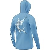 Palmyth Fishing Hoodie for Men Long Sleeve Sun Protection Shirts UPF 50+ Hooded with Neck Gaiter