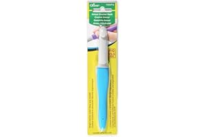 Clover Needlecraft Amour Crochet Hook: 15.00mm, 15 mm, Blue & White (CL1059)