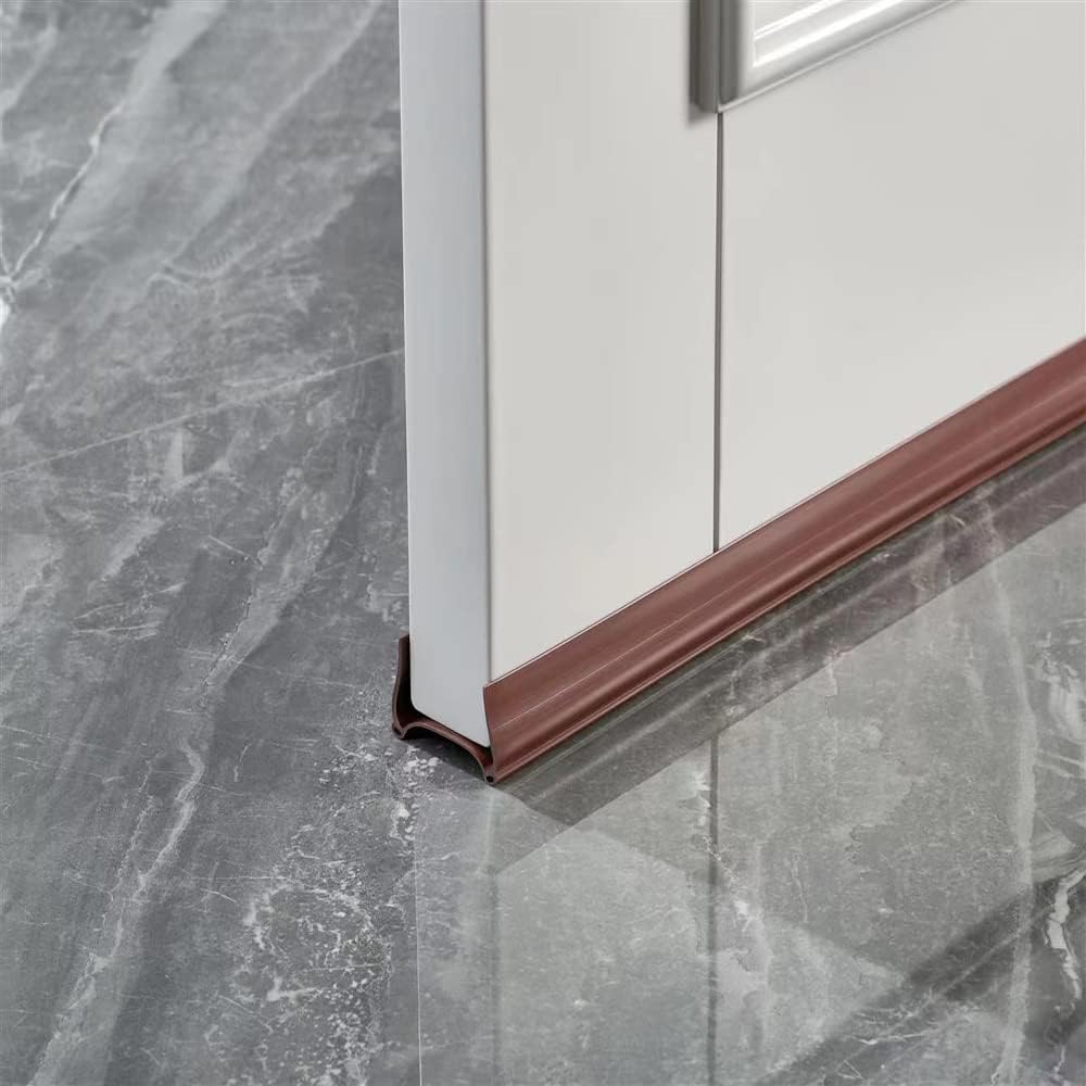 Draft Stoppers - Adjustable Bottom of Door Draft Blocker , Door Draft Stopper Seal Strip Noise Blocker, - Door Seal Used for Dust-Proof, Winter-Proof, Block Light and Noise (Brown)