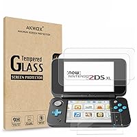 AKWOX (4-Pack) Tempered Glass Top LCD Screen Protector + HD Clear Crystal Buttom LCD Screen Protective Filter compatible with