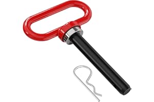 Nilight 5/8 Inch Diameter Heavy Duty Ultra Strong Neodymium Magnet Trailer Hitch Pin Red for Lawn Mower, Tractor, Towing Cargo, ATV Trailer