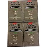 40 Pieces DBx1 Industrial Needle Assortment 16x257 (Sizes 12,14,16 &amp; 18) 10 Pieces per Size