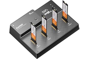 MAIWO 4 Bay NVMe Cloner Duplicator with Cooling Fan, USB4.0 40Gbps NVMe SSD Dock Reader, Supports 1-to-3 Offline Clone & Soft
