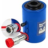 AMZCNC 20T Hydraulic Cylinder Jack Hollow Single Acting Hydraulic Ram Cylinder 2"(50mm) Hydraulic Lifting Cylinders (20T 2Inch Hollow)