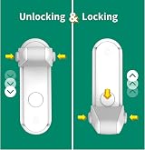 Moonybaby 2 Pack Door Lever Safety Lock White Child Proofing No Tools view 4