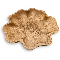 Amazon.com: BestySuperStore Carved Wood Bowl 7½" Long Brown Cherry ...