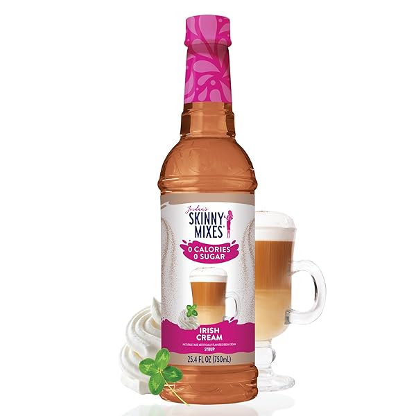 JORDAN’S SKINNY SYRUPS SUGAR FREE COFFEE SYRUP, IRISH...