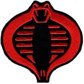 Red Cobra Embroidered Hook Fastener Patch (MTC1)