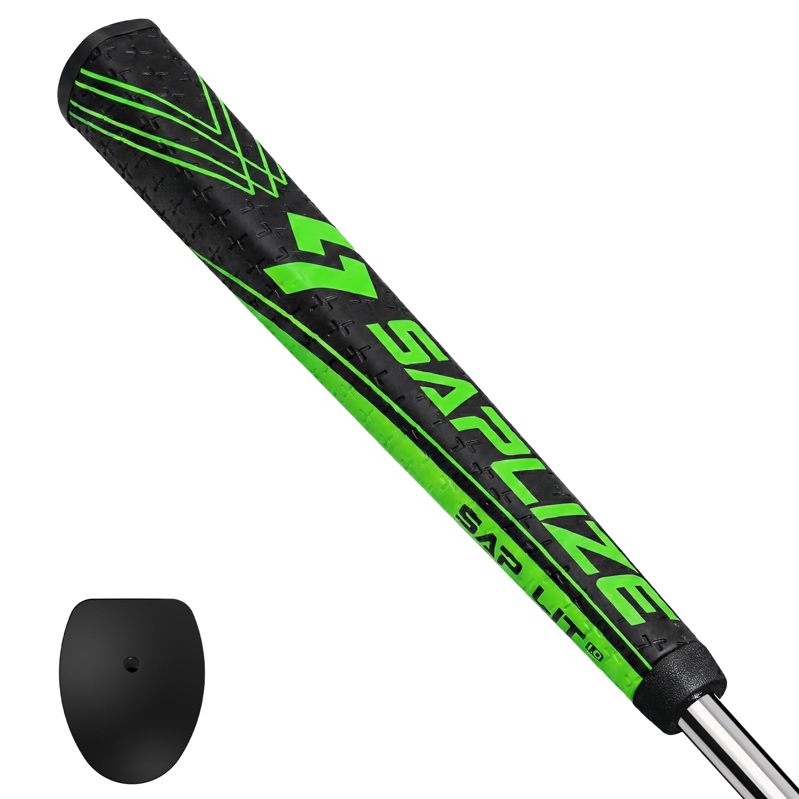 SAPLIZE Putter Grip Midsize Pistol Shape Light Anti-Slip Pattern, Sap Lit V2, Green