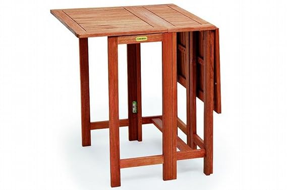 MERXX Doppelklappentisch aus Eukalyptus in braun, ca. 107x65 cm, FSC Mix
