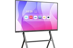 Armerboard 65'' Smart Board 4K UHD Touchscreen Digital Electronic Whiteboard Interactive Whiteboard for Classroom and Office, Built in Dual System Robust(Board Only), Black