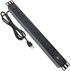 ElecVoztile Rack Mount Power Strip Surge