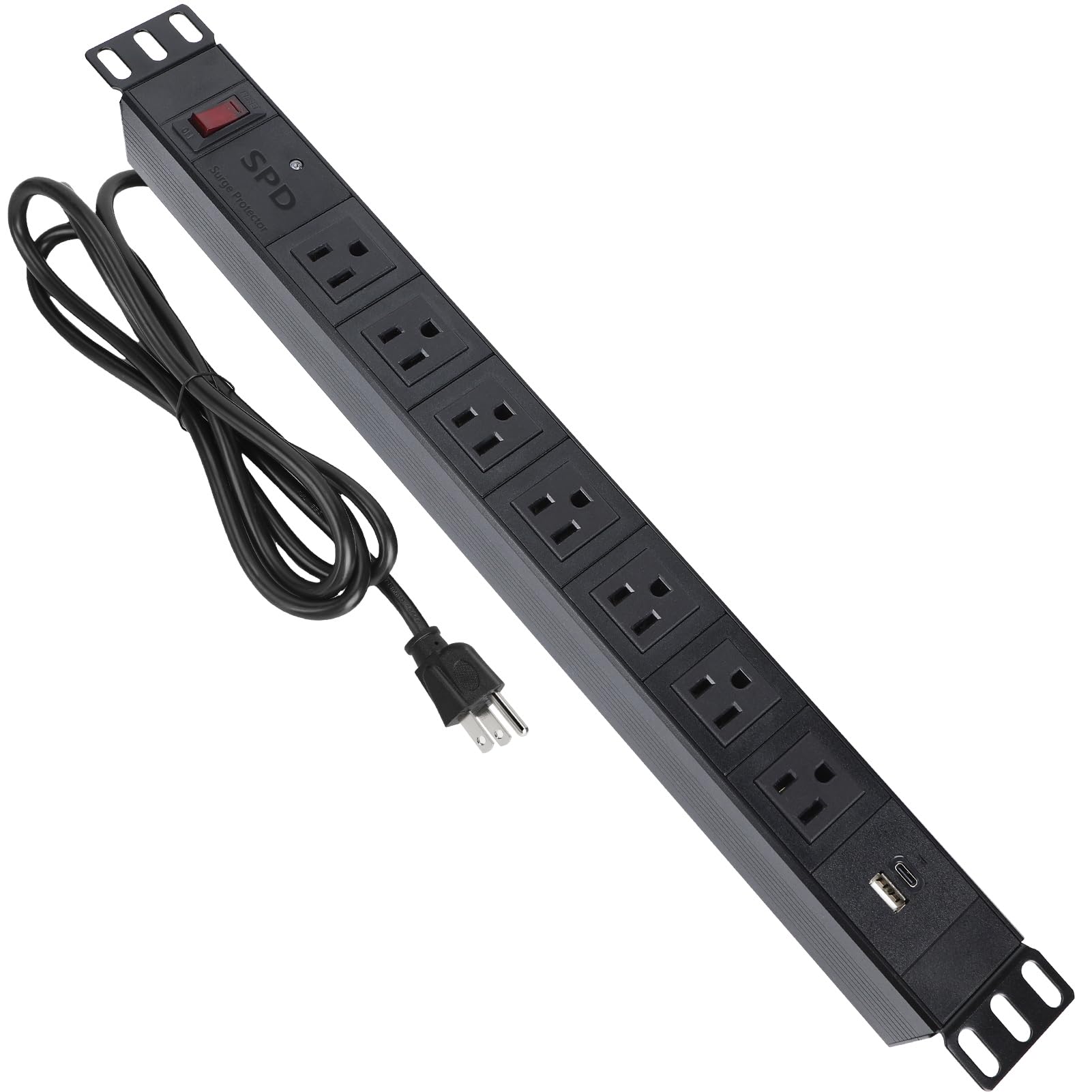 ElecVoztile Rack Mount Power Strip Surge